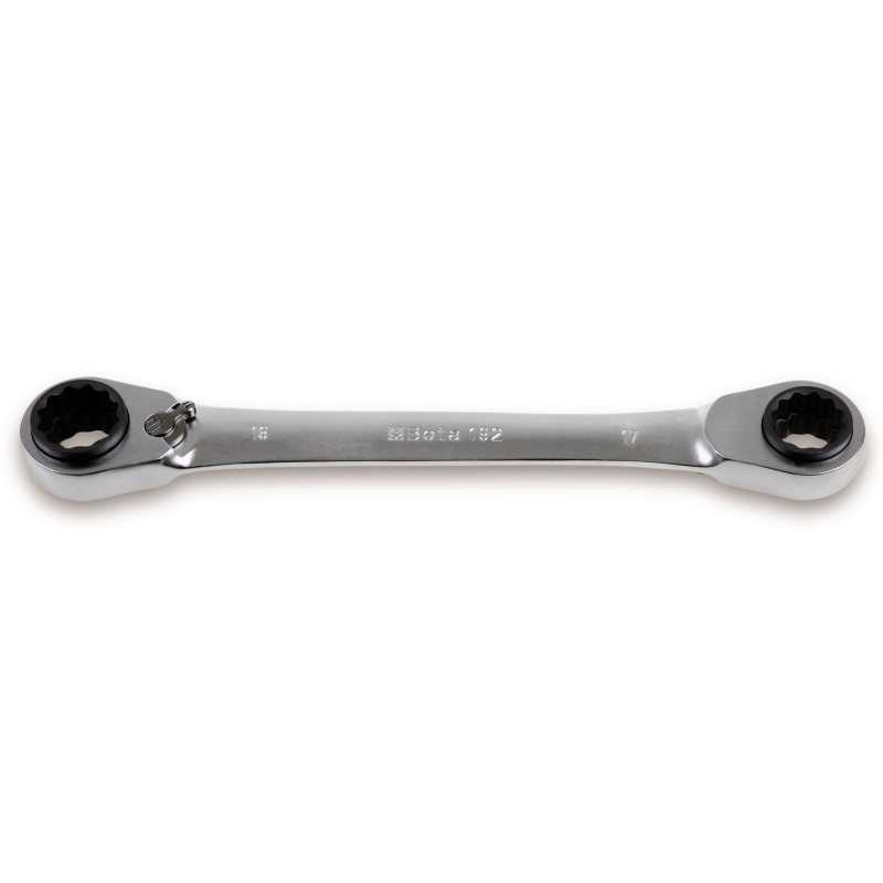Set, 2 wrenchs, reversible star ratchet with case  (192 /S2)