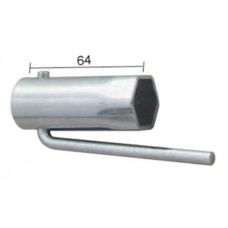 BUZZETTI Llave de bujía plegable hex 21mm para ciclomotores - Marca 19340