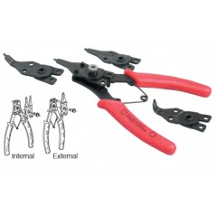 BUZZETTI Alicates combinables para anillos interiores y exteriores kit 4 pinzas 19420