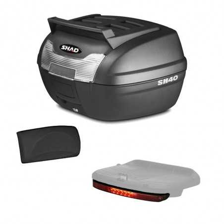 SHAD Maleta baul trasero moto + respaldo luz de freno regalo SH40 CARGO SH40CLUZRES1