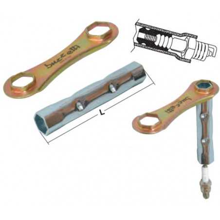 BUZZETTI Llave de bujía con extractor pipa silicona y mango hexagonal L:140 Hex 16x 19349