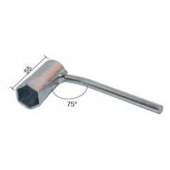 BUZZETTI Llave de bujía para ciclomotores 2T con cilindro inclinado hex 21mm 19341