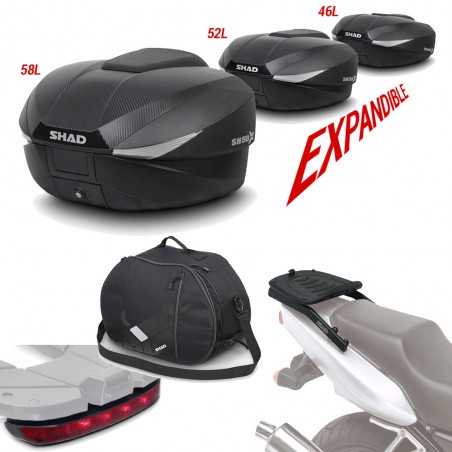 SHAD Kit fijacion y maleta baul trasero + bolsa interna luz de freno regalo SH58 SH58BOLUHE186