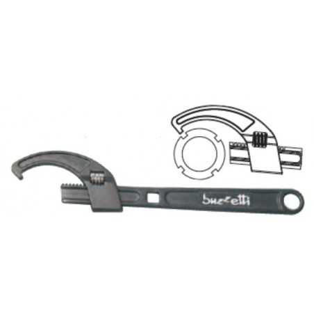 BUZZETTI Llave regulable para fijación de anillos Ø25-70 Acero Chrome vanadium 19523