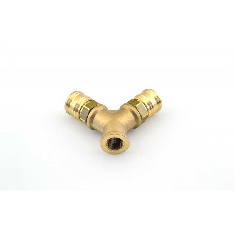 Adaptor distributor in y, 2-way female thread 3/8 quick water intake