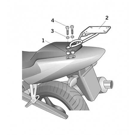 SHAD Fijación Top Master para montar maletas superiores en moto H0CB61ST
