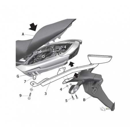 SHAD SHAD Top Master fixing to mount top cases on motorcycles [Anchors, supports, fixings, hardware, trunk, suitcase ] ] K0ER69S