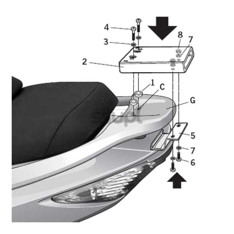 SHAD SHAD Top Master fixing to mount suitcase on motorcycle - Anchors supports trunk hardware K0XC55ST