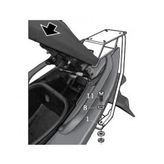 SHAD Anclajes soportes fijaciones herraje baul maleta Top Master Y0TM59ST