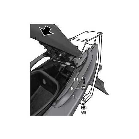 SHAD Anclajes soportes fijaciones herraje baul maleta Top Master Y0TM59ST