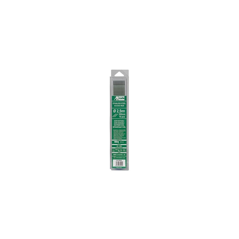 TELWIN Electrodos rutilos soldadura ACERO INOX KIT 10 PIEZAS Ø 2,5 35079