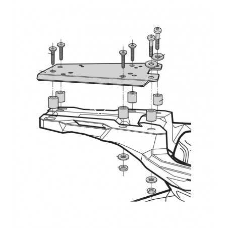 SHAD Anclajes soportes fijaciones herraje baul maleta Top Master H0XV77ST