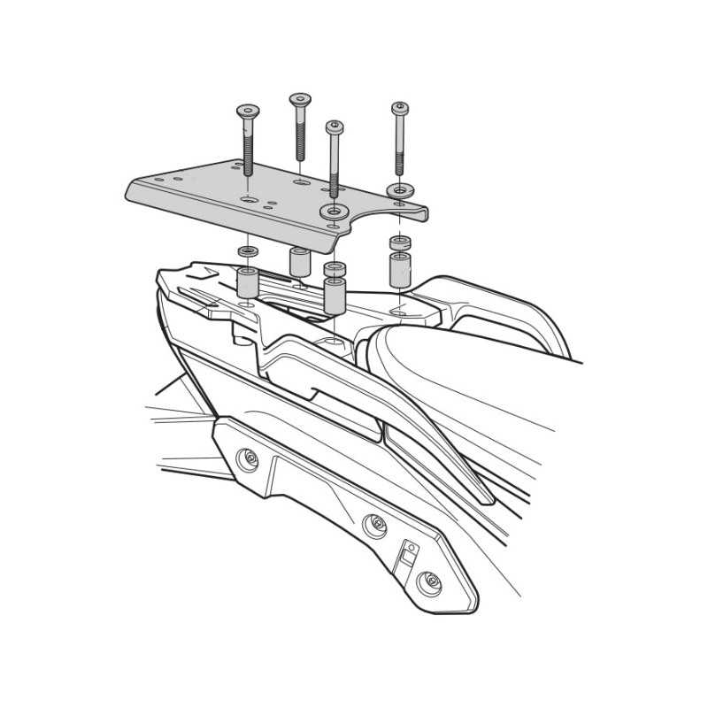 SHAD Anclajes soportes fijaciones herraje baul maleta Top Master K0DV17ST