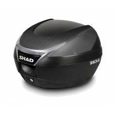 SHAD Maleta para moto SH34 Carbon Look de alta calidad y capacidad 34 litros D0B34106