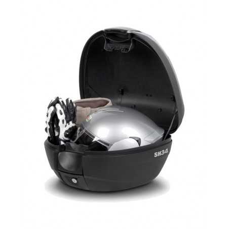 SHAD Maleta para moto SH34 Carbon Look de alta calidad y capacidad 34 litros D0B34106