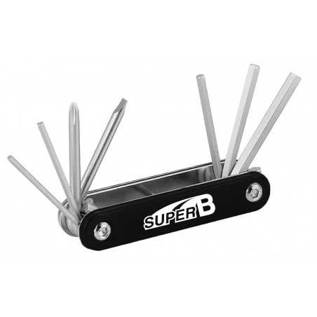 Tool, wrench, multi-function, foldable, 7 functions, bicycle  TB-9600