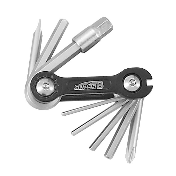 Tool, wrench, multi-function, foldable, 10 functions, bicycle  TB-9870-BLACK