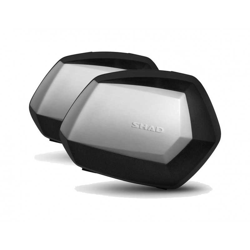 SHAD Maletas laterales de aluminio SC SH35 PREMIUM para moto con diseño aerodinámico y capacidad un casco D0B35200