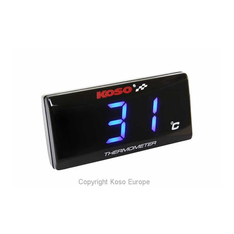 KOSO Reloj de temperatura digital Super Slim azul - Rango 0-120ºC 49237