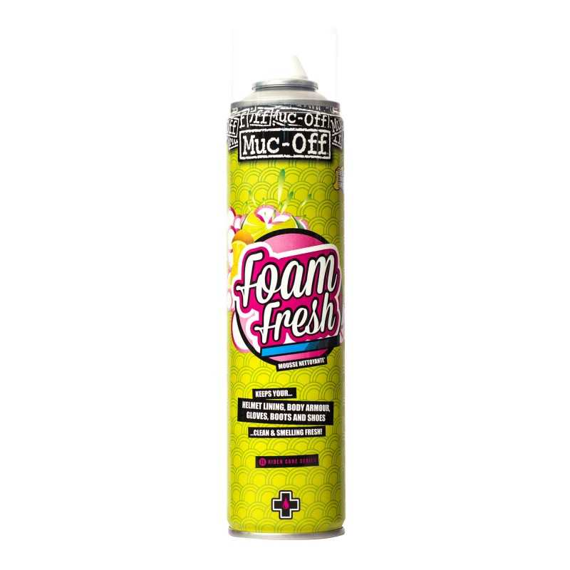 MUC-OFF Espuma limpiador antibacteriano Helmet Foam Fresh Spray 400ml - Marca 66404