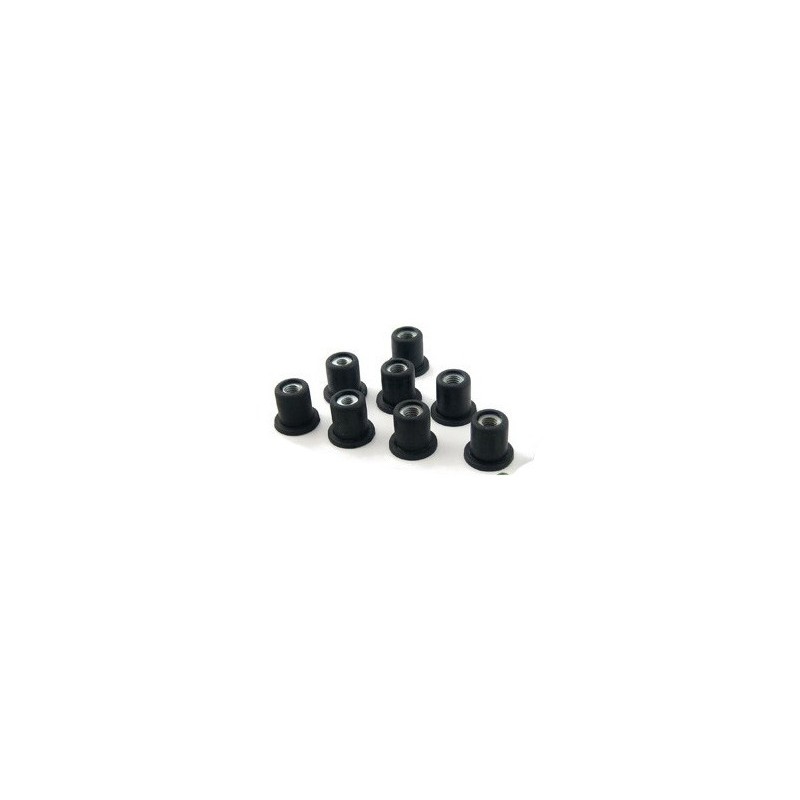 PUIG 25x Silenblocks de Goma con Tuerca para Carenado M5 - Marca 0714