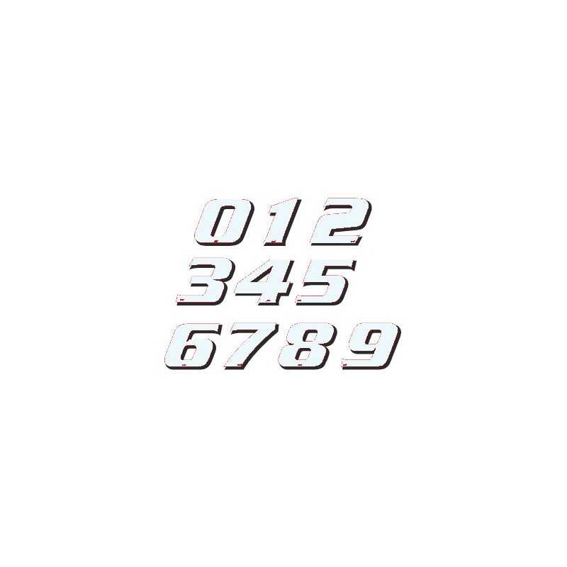 Pack of 5 adhesive numbers of the number 6 115mm