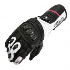 Leather gloves with carbon protections  RACING LADY 1ST