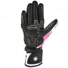 Leather gloves with carbon protections  RACING LADY 1ST