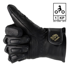 Leather gloves with protections  60'S CLASSIC TS CE