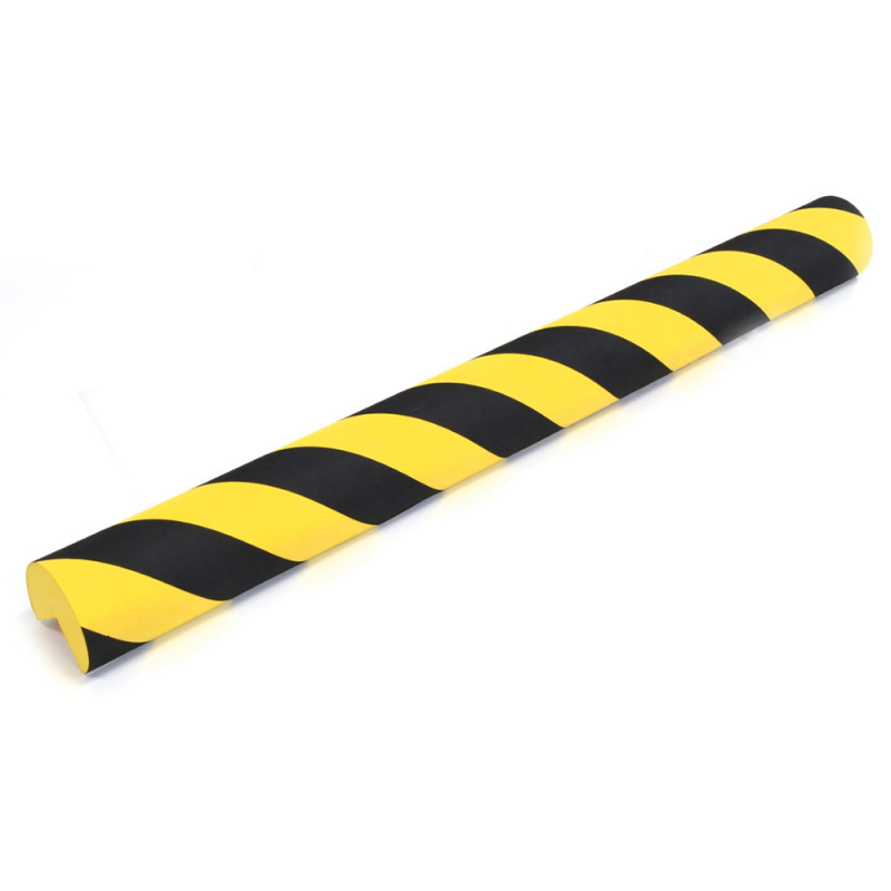 Corner protection, wall with adhesive 3m black/yellow  100cm X 100m