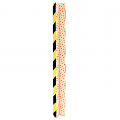 METALWORKS Esquinera acolchado proteccion pared con adhesivo 3M NEGRA/AMARILLA 100cm X 100m 35020