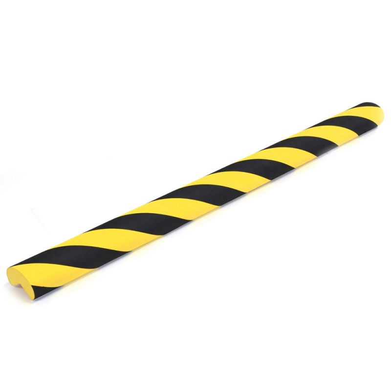 METALWORKS Esquinera acolchado proteccion pared con adhesivo 3M NEGRA/AMARILLA 75cm X 40mm 35025
