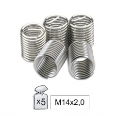 JBM Set de 5 helicoides para reparación rosca bujía M14X2.0 52022 11470