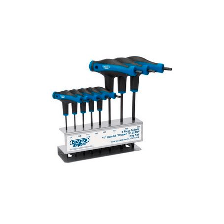 DRAPER Juego de 8 llaves torx macho 6 caras T/L 89207001
