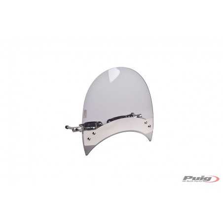 PUIG Cúpula Parabrisas y Paramanos para Moto - Modelo Roadster de Metacrilato Alto Impacto Acero Inoxidable Cromado 0444
