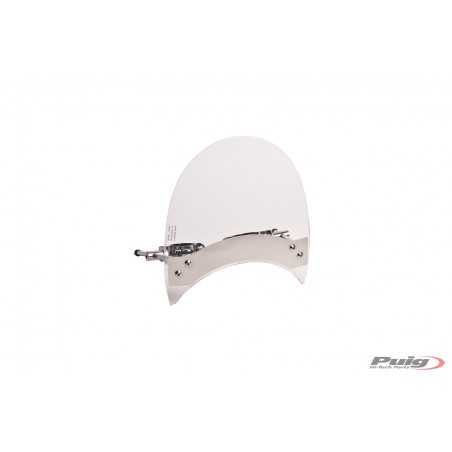 PUIG Cúpula Parabrisas y Paramanos para Moto - Modelo Roadster de Metacrilato Alto Impacto Acero Inoxidable Cromado 0444