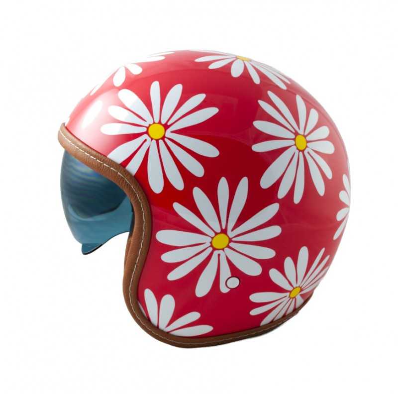 LEM Casco Jet Abierto con Pantalla Solar Margaritas SPORT AGATHA de SPAGMAR