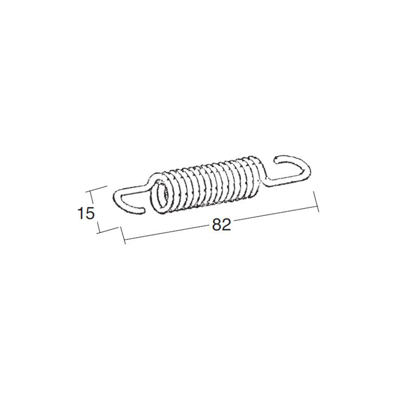 BUZZETTI Muelle para caballete central chasis rectangular 34/40mm-22/25mm. L: 250mm - 19178