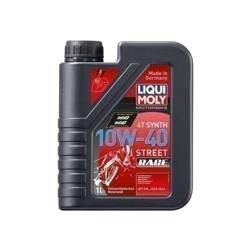 100% synthetic motor oil bottle  4T 10W-40 STREET RACE 1 L