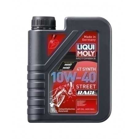 LIQUIMOLY Botella aceite 100% sintetico de motor 4T 10W-40 STREET RACE 1 L 14208
