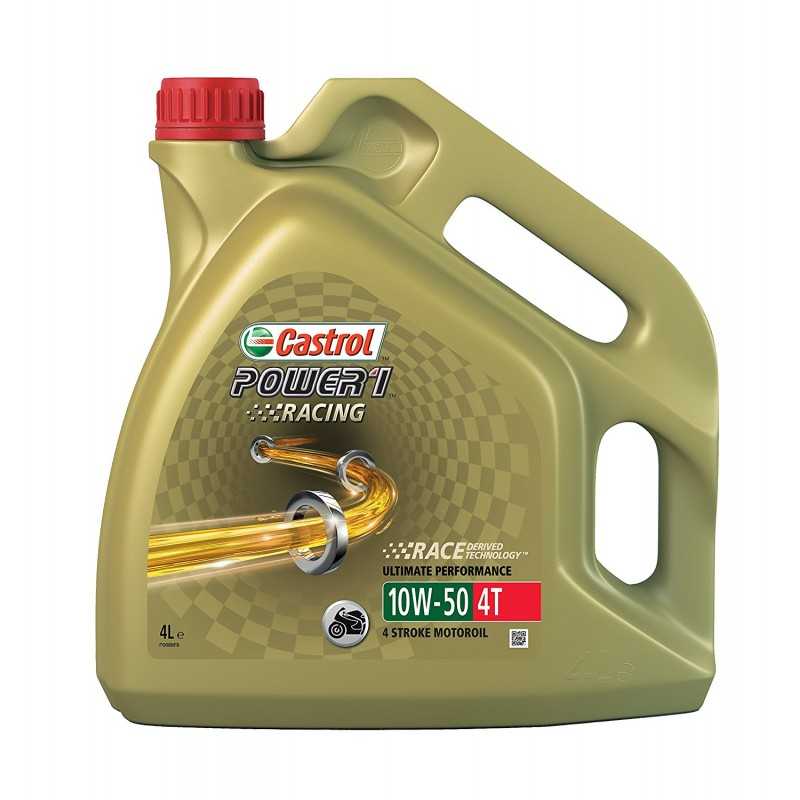 CASTROL Aceite lubricante para motor Power1 RACING 4T 10w50 4L - Marca 4T00034