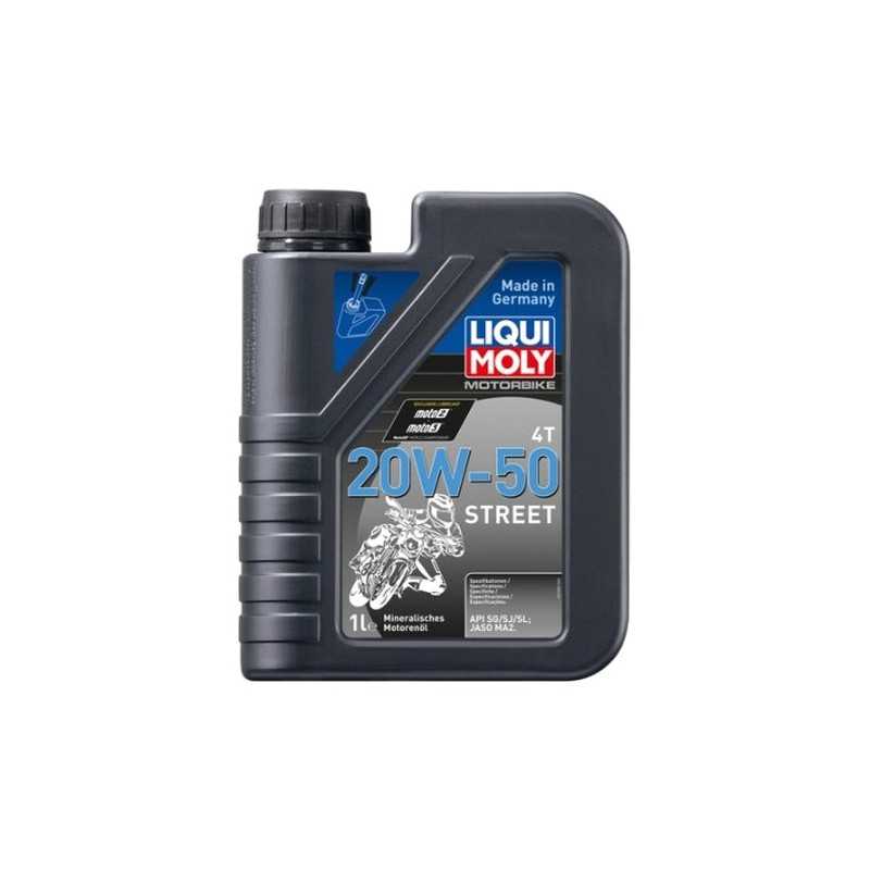 LIQUIMOLY Aceite lubricante para motor 1L Motorbike 4T mineral 20W-50 Street 1500 23036
