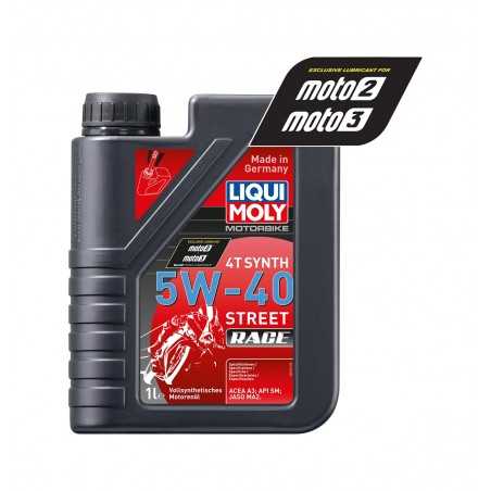 Motor lubricating oil 1L Motorbike 4T 100% sintético 5W-40 Street Race 2592