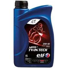 ELF Aceite lubricante para motor MOTO 4 TWIN TECH 20W-60 4T 1L 194951