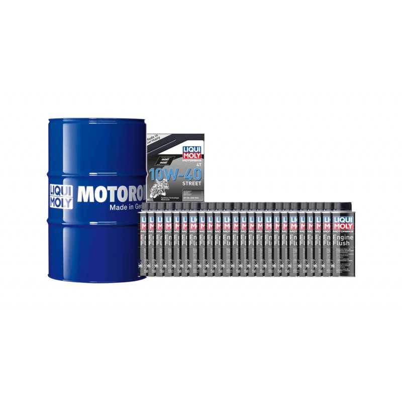 Synthetic oil drum pack + engine cleaner  205 L 10W-40 | 24 U 250 ML