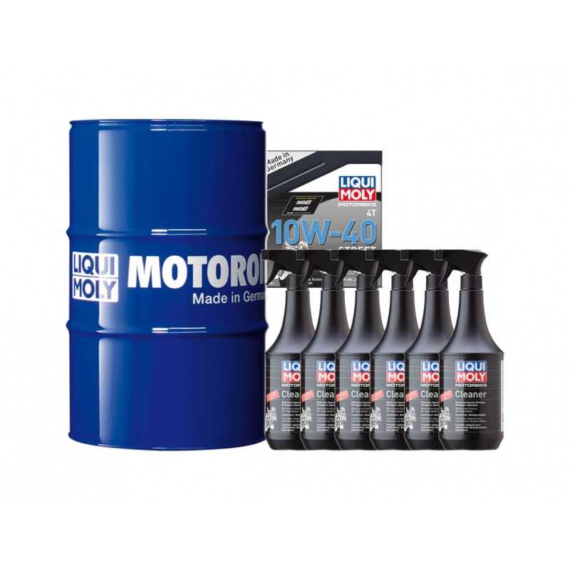 Synthetic oil drum pack + washing cleaners  205L 10W-40 | + 6 U 1 L