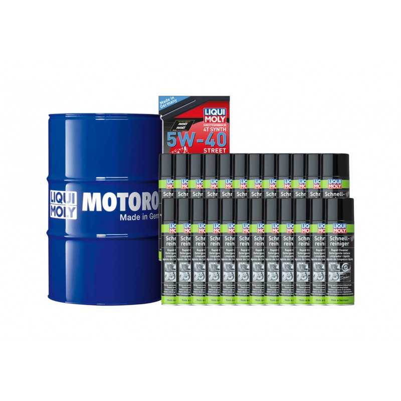 Synthetic oil drum + brake cleaner pack 205 L 5W-40 | 24 U 500 ML