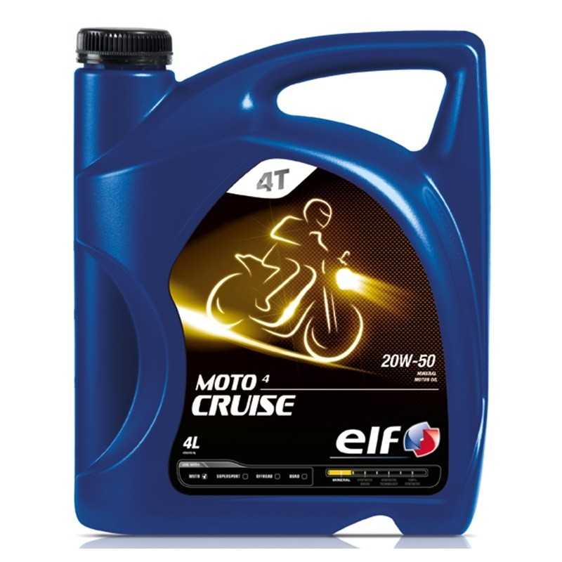 ELF Aceite lubricante para motor MOTO 4 CRUISE 20W-50 4T 4L 194960