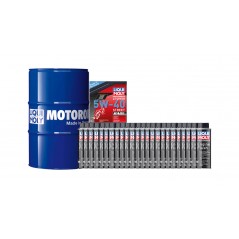 Synthetic oil drum pack + engine cleaner  205 L 5W-40 | + 24 U 250 ML