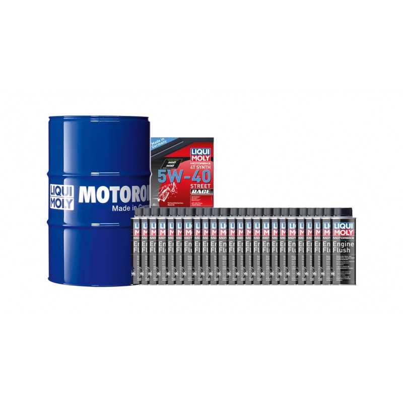Synthetic oil drum pack + engine cleaner  205 L 5W-40 | + 24 U 250 ML